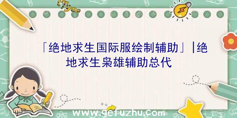 「绝地求生国际服绘制辅助」|绝地求生枭雄辅助总代